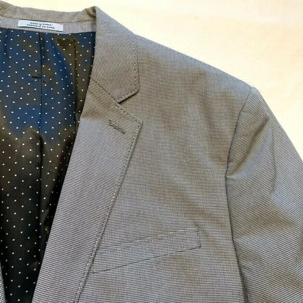 Express Photographer Nailhead Fitted Blazer Sport Jacket Coat‎ 2 Button 44R NWOT
